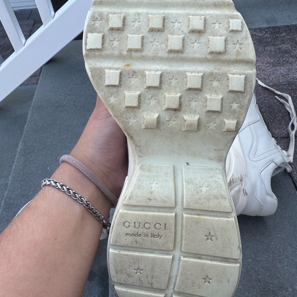 Gucci Beige Rhyton Sneakers - Picture 11 of 12